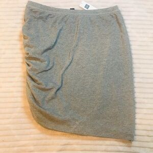 GAP Heather Gray Knit Ruched Mini Skirt Women’s size Medium
